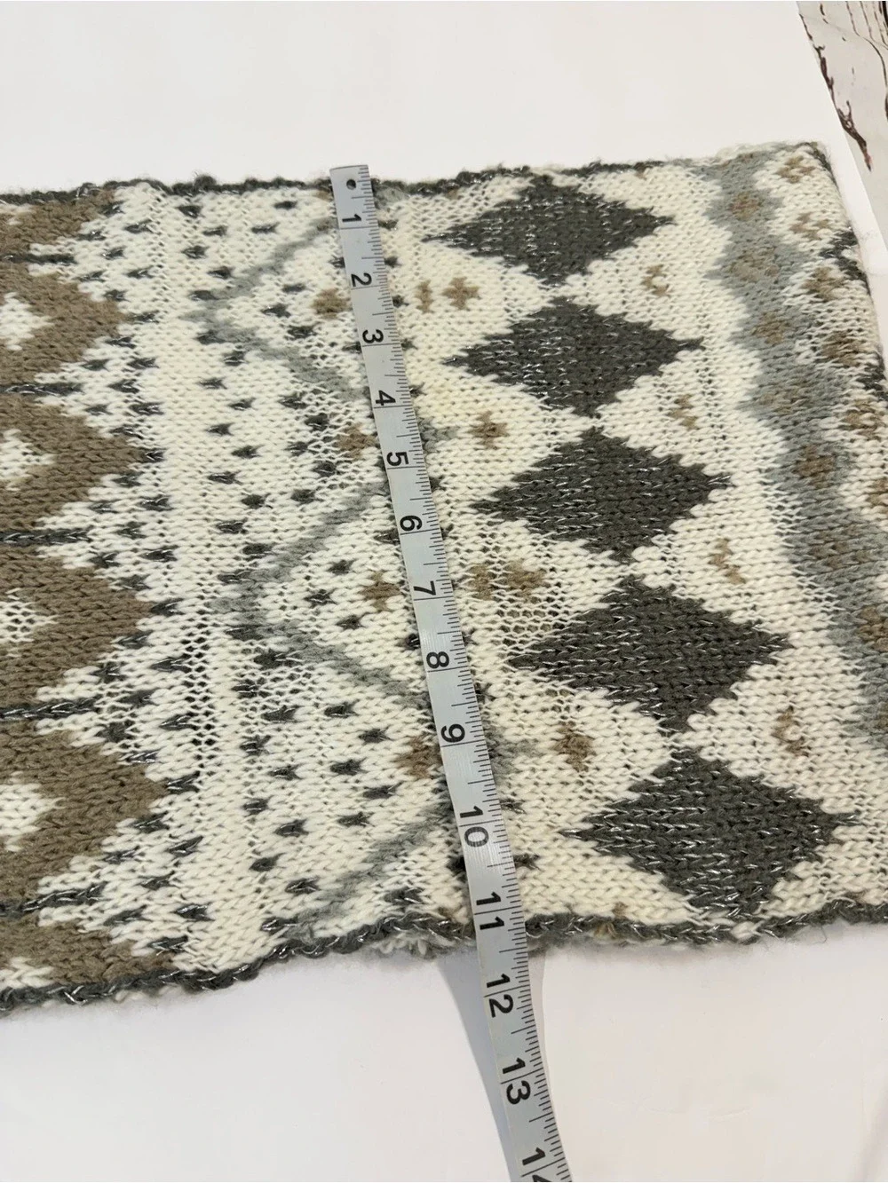 Aeropostale Large Gray, Taupe and Cream Knit Infinity Scarf